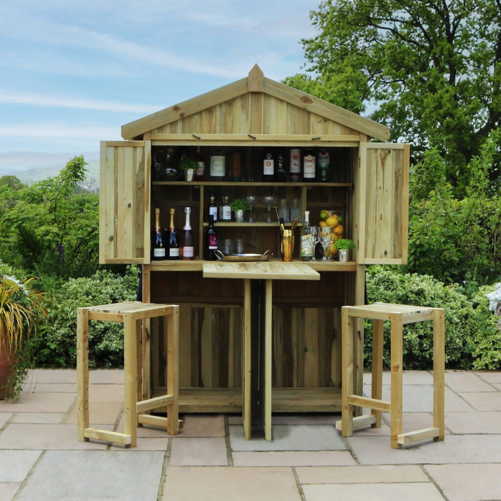 Garden Bar And 2 Stool Set & Cover Package 00476562